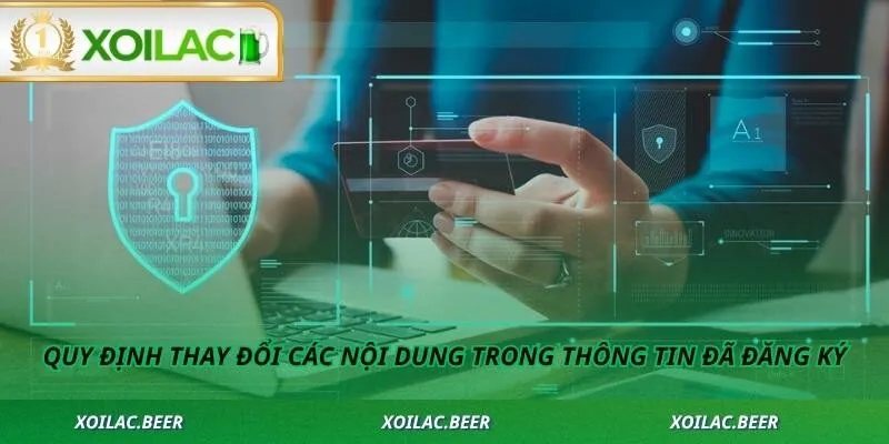 Quy định thay đổi các nội dung trong thông tin đã đăng ký
