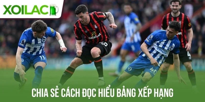 Chia sẻ cách đọc hiểu bảng xếp hạng