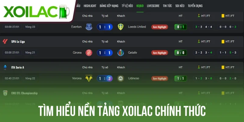 Tìm hiểu nền tảng Xoilac chính thức