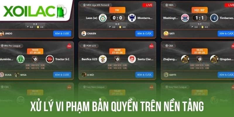 Xử lý vi phạm bản quyền trên nền tảng