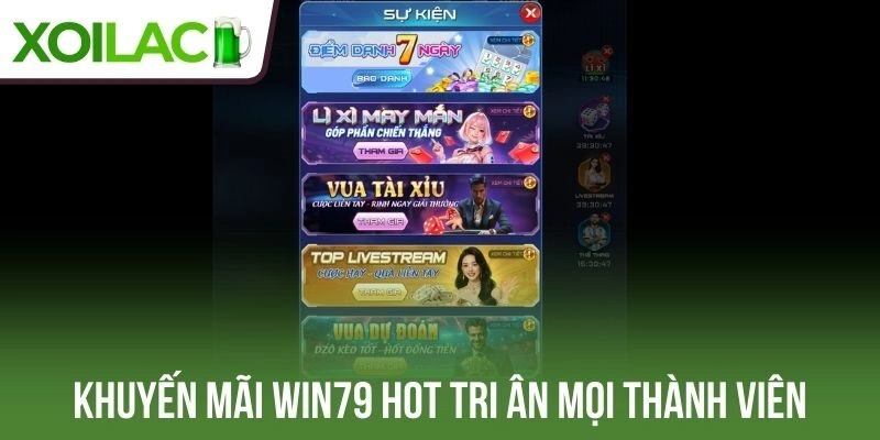 Khuyến mãi Win79 hot tri ân mọi thành viên