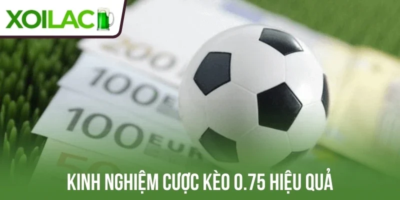 Kinh nghiệm cược kèo 0.75 hiệu quả