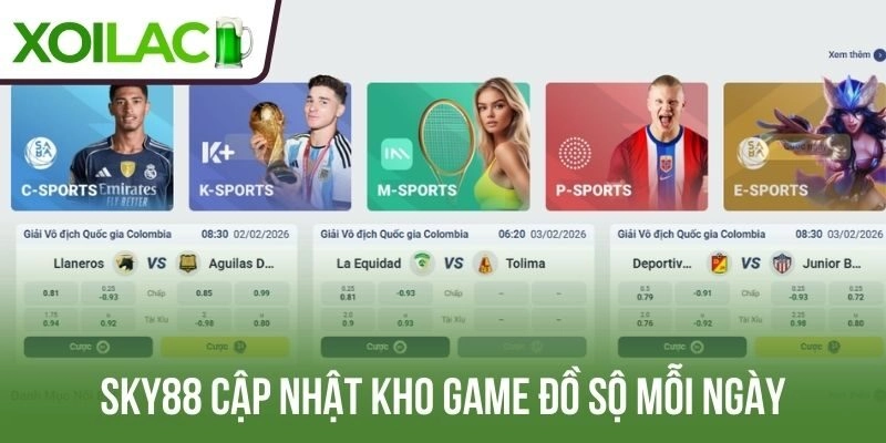 Sky88 cập nhật kho game đồ sộ mỗi ngày