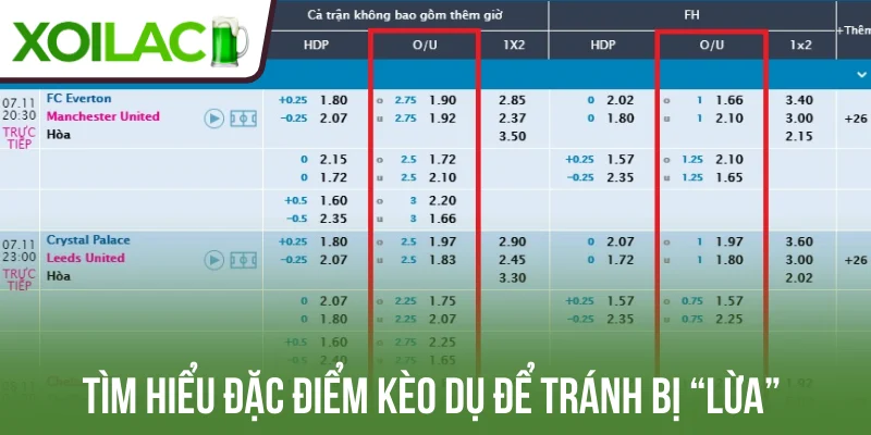 Tìm hiểu đặc điểm kèo dụ để tránh bị “lừa”