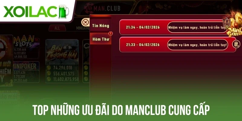 Top những ưu đãi do Manclub cung cấp